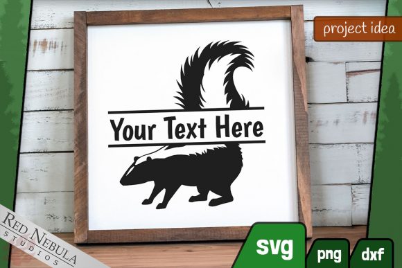 Funny Skunk Monogram Design for Woodland Themes