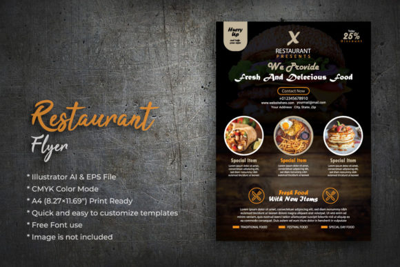 Modern Restaurant Flyer Template 2021 – A Smart Design Choice for Contemporary Businesses