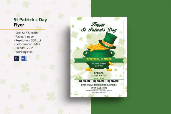 Printable St Patrick’s Day Party Flyer