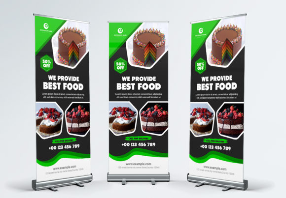 Restaurant Roll Up Banner – A Fresh Design for Business Growth