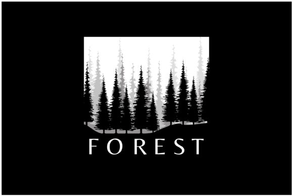 Retro Vintage Forest Pine and Spruce Tree: A Timeless Vector Design for Modern Creations