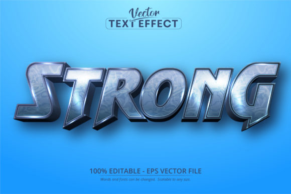 Strong Text, Cartoon Style Text Effect: Creative Design Tool